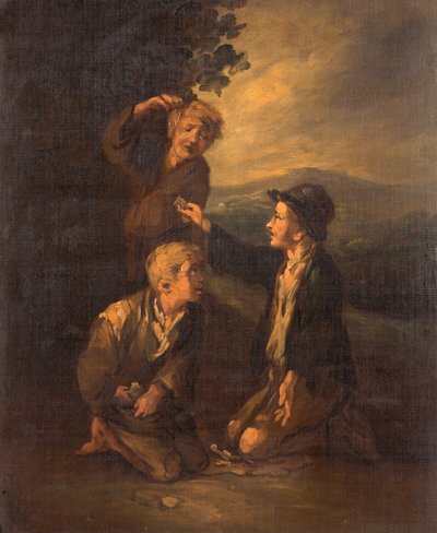 Boys playing knuckle bones by Thomas Barker of Bath
